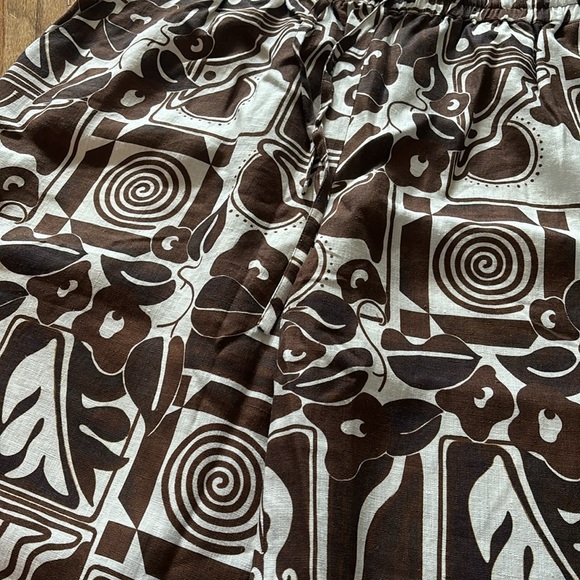 Mara Hoffman Jackie Pant Straight Leg Elastic Waistband Drawstring Abrazo Hemp - Picture 7 of 12